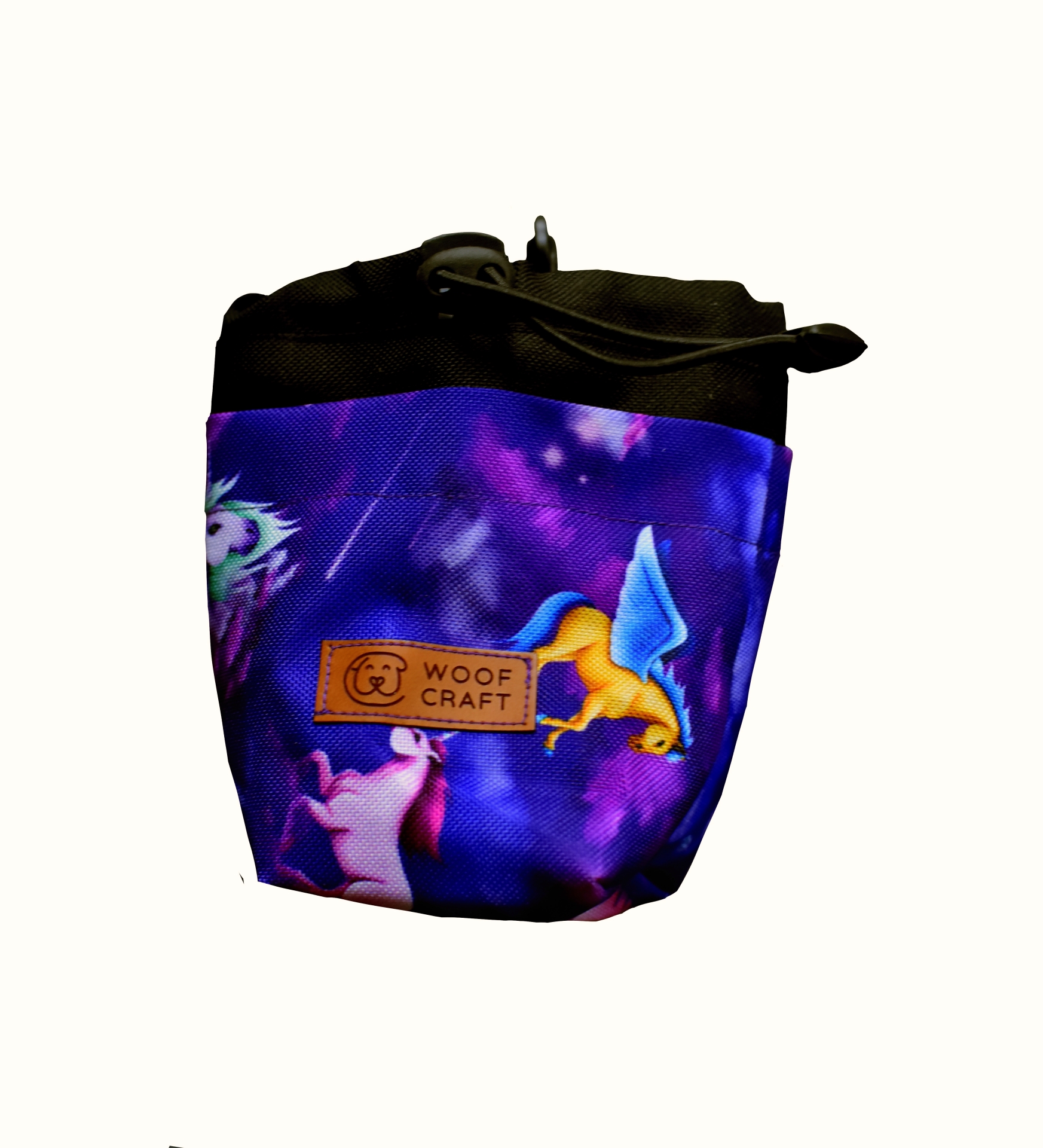 Fioletowa saszetka na przysmaki w jednorożce