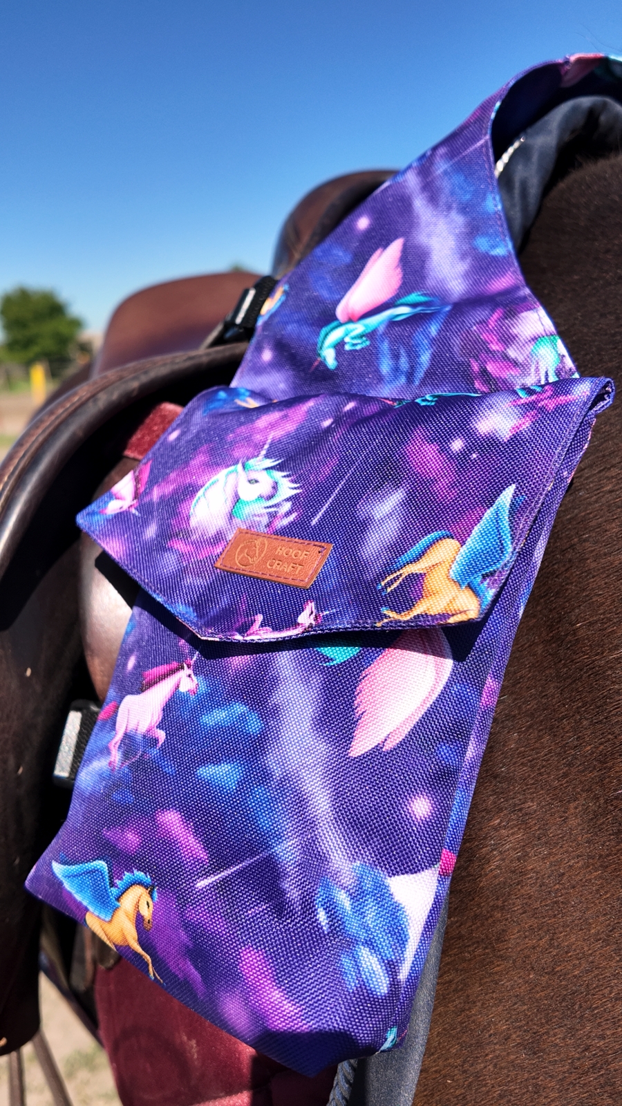 Sakwa na siodło w jednorożce