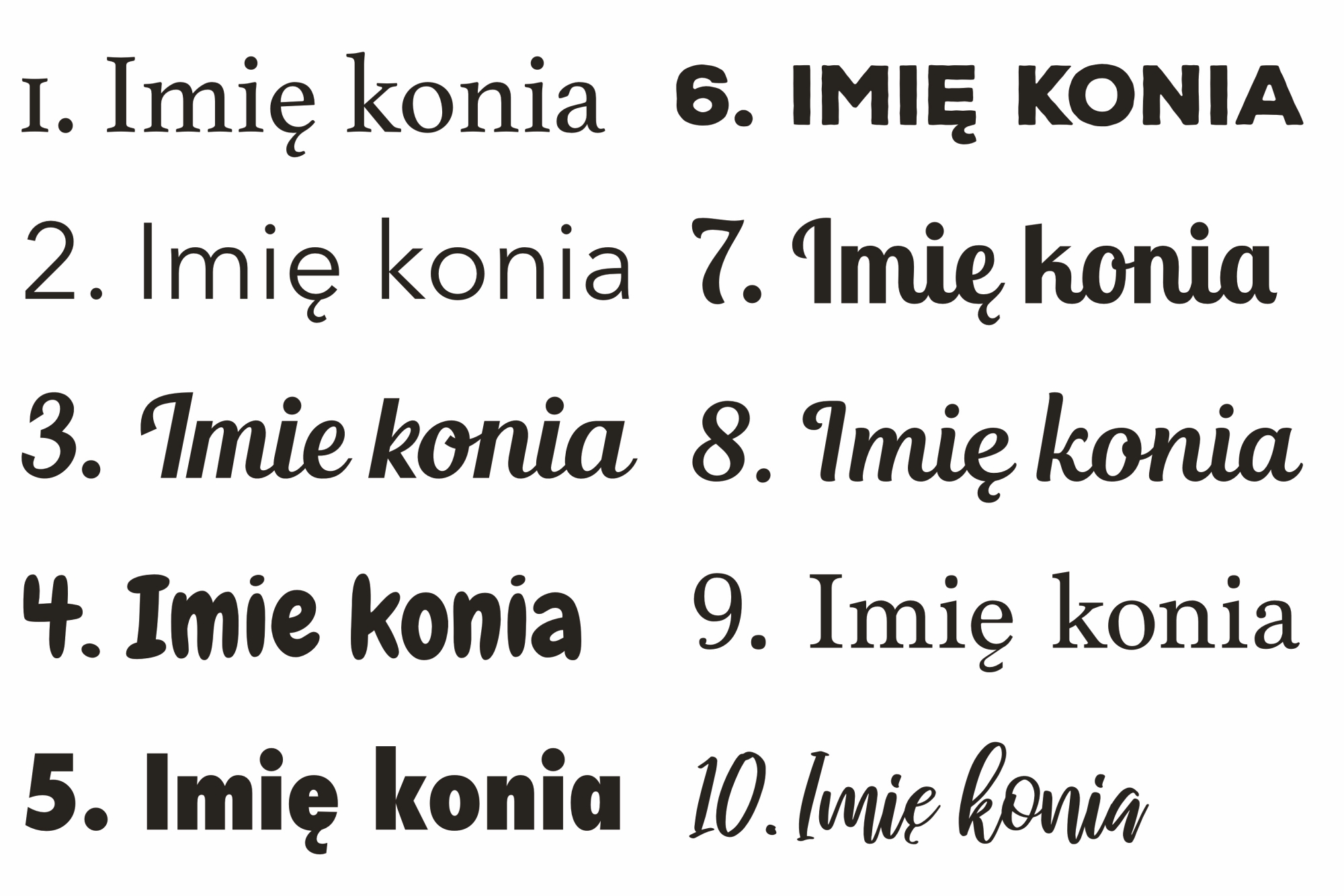PERSONALIZOWANY PLAKAT Z TWOIM KONIEM ONE LINE - PLIK CYFROWY - obrazek 3