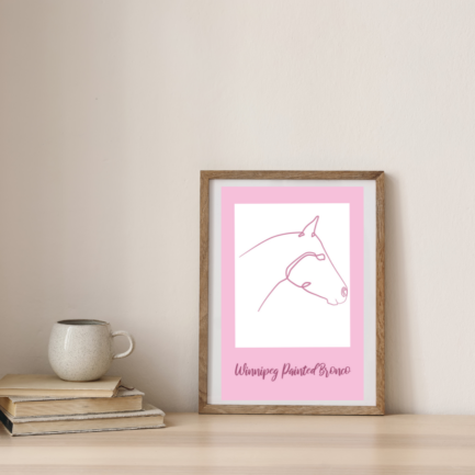 PERSONALIZOWANY PLAKAT Z TWOIM KONIEM ONE LINE – WYDRUK