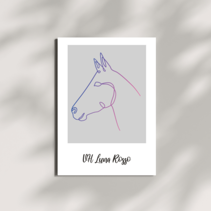 PERSONALIZOWANY PLAKAT Z TWOIM KONIEM ONE LINE – WYDRUK