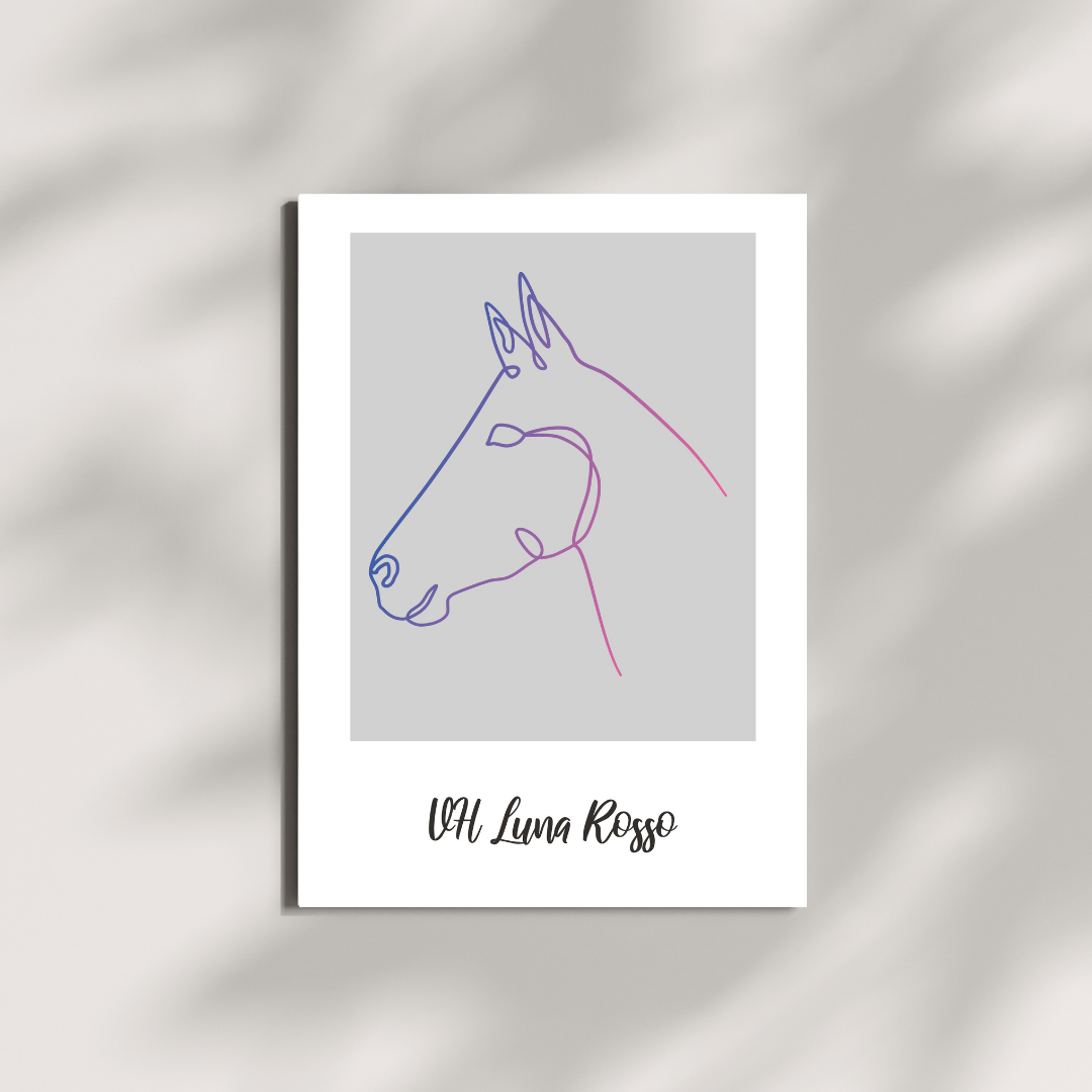 PERSONALIZOWANY PLAKAT Z TWOIM KONIEM ONE LINE - PLIK CYFROWY - obrazek 4